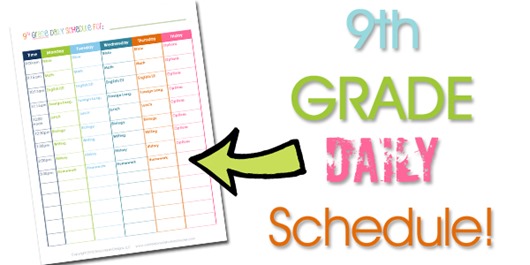 9th Grade Homeschool Daily Schedule