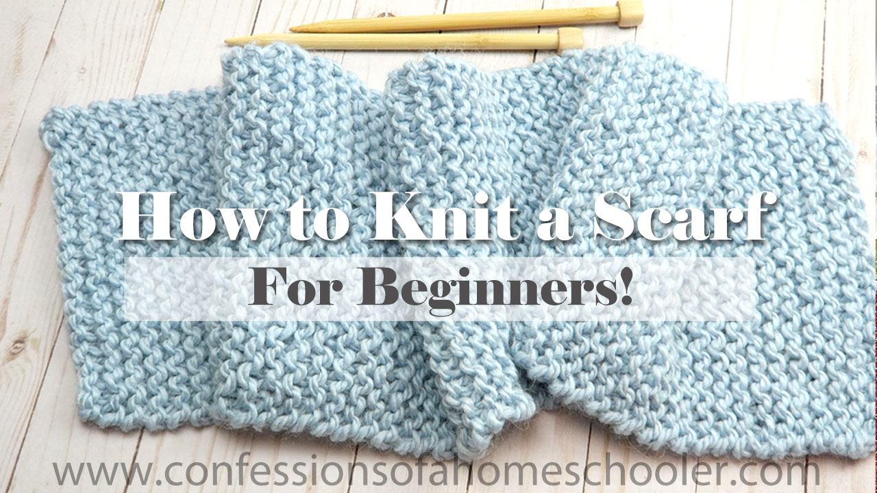 how to knit a scard