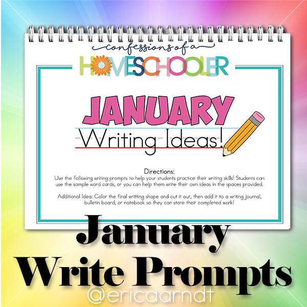 January Kindergarten Writing Prompts - Confessions of a Homeschooler