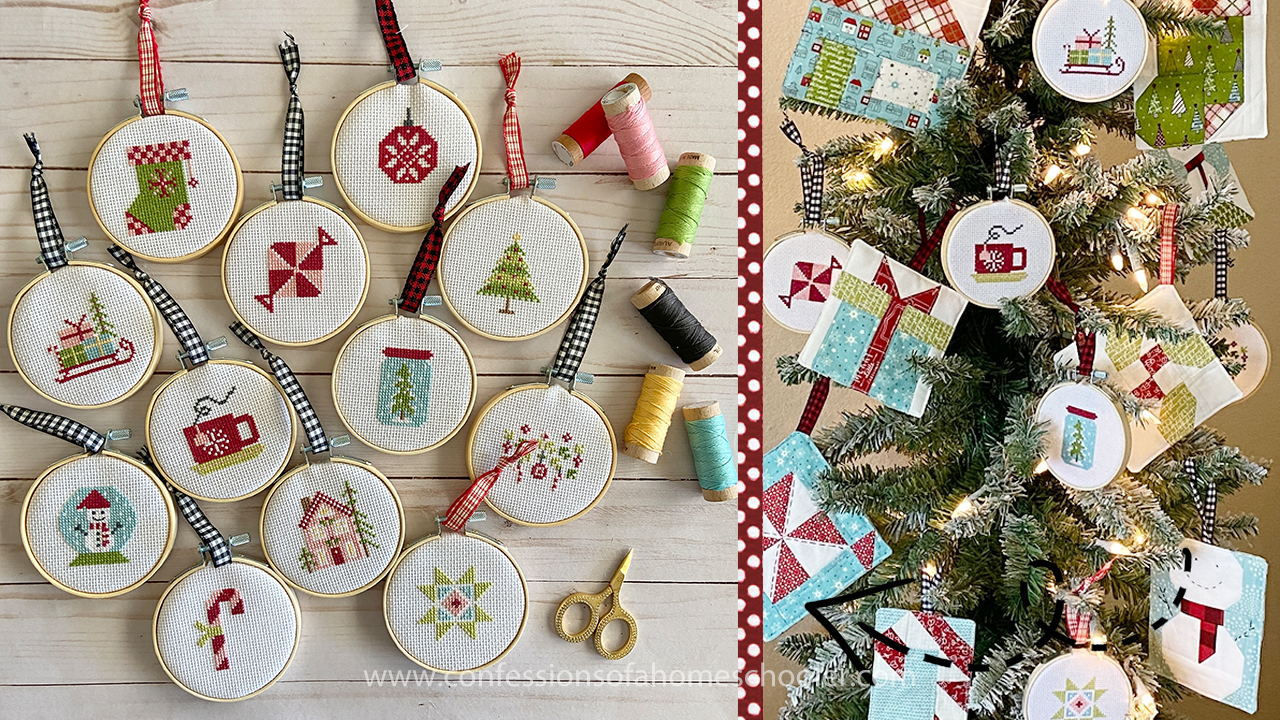 12 Days of Stitchy Ornaments Downloadable PDF Cross Stitch Pattern, Erica  Made Designs