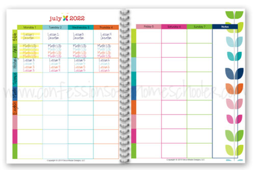 2022-2023 Homeschool Lesson Planner - Confessions of a Homeschooler