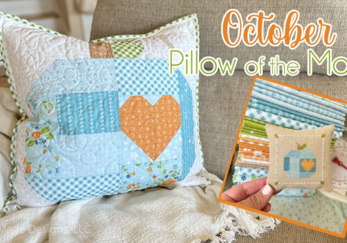 October Quilty and Stitchy Pillow of the Month (Stickers too!)