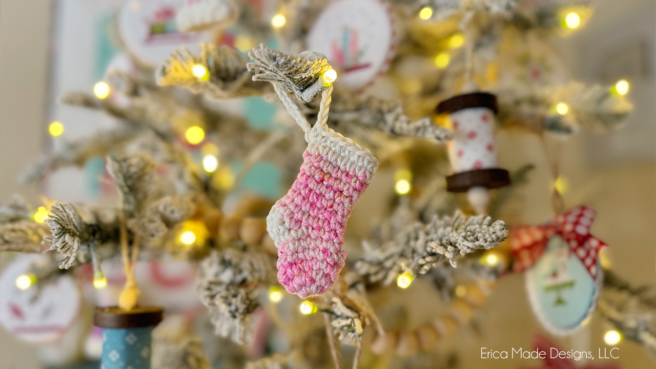 Crochet Heel/Cuff Stocking Ornaments