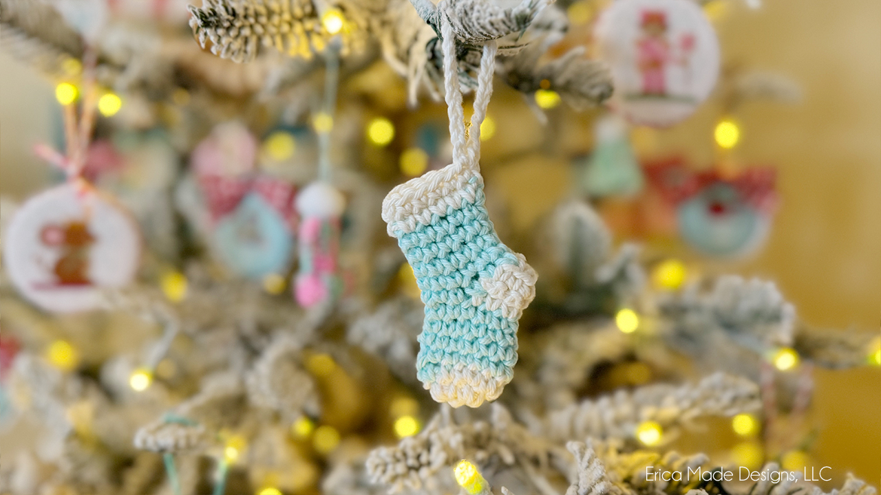 Crochet Heel/toe/cuff Stocking Ornaments