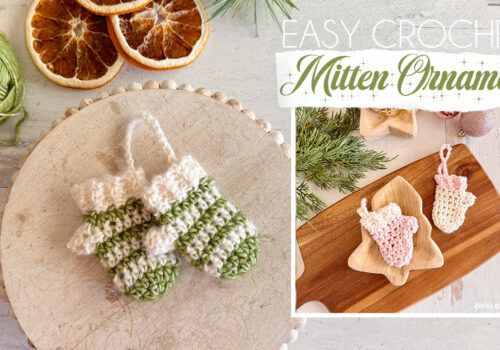 EASY CROCHET: Mini Mitten Ornament