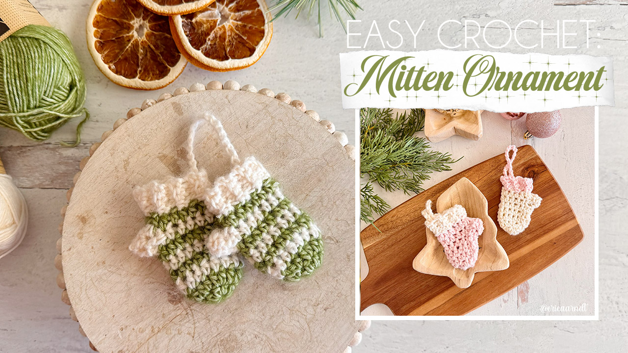 EASY CROCHET: Mini Mitten Ornament